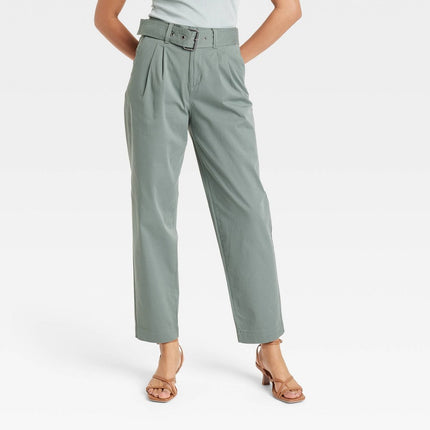 Women's Super High-Rise Tapered Chino Pants - A New Day™ Teal 8