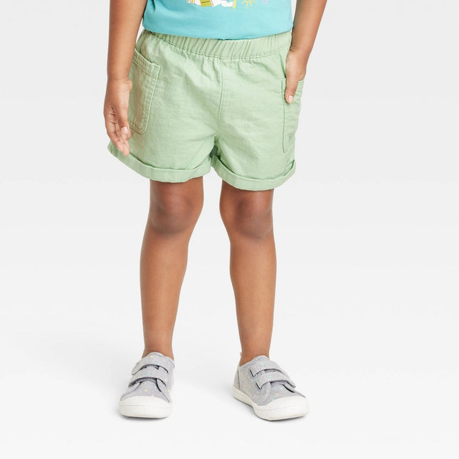 Toddler Girls' Shorts with Pockets - Cat & Jack™ Olive Green 12M