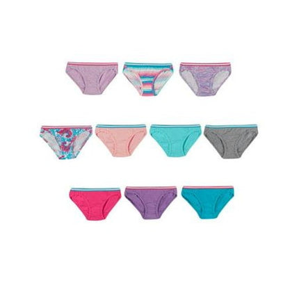 Hanes Girls Sparkle Bikinis 10-Pack